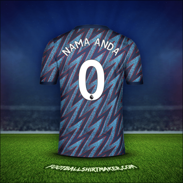 Jersey Arsenal 2021/2022 Ketiga -  nama anda - 0