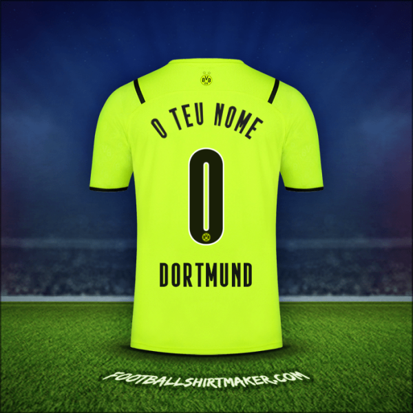 Camisola Borussia Dortmund Cup 2021/2022 -  o teu nome - 0
