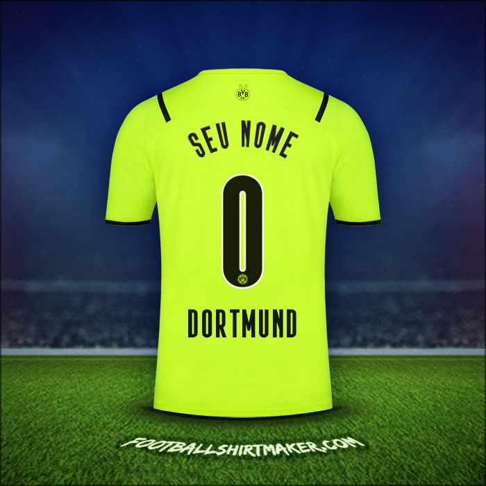 Camisa Borussia Dortmund Cup 2021/2022 -  seu nome - 0