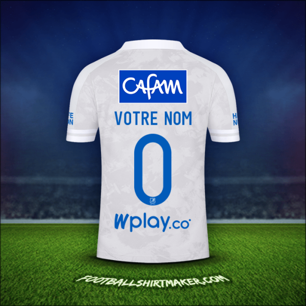 Maillot Millonarios FC 2021 Extérieur -  votre nom - 0