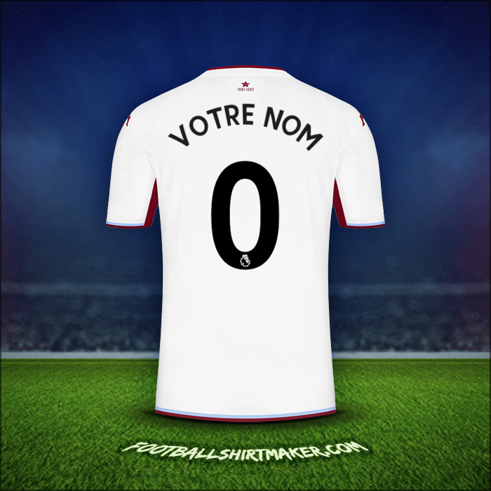 Maillot Aston Villa FC 2021/2022 Extérieur -  votre nom - 0