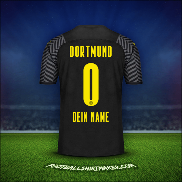 Trikot Borussia Dortmund 2021/2022 Auswärts -  dein name - 0