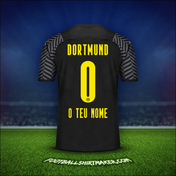 Camisola Borussia Dortmund 2021/2022 Alternativa -  o teu nome - 0