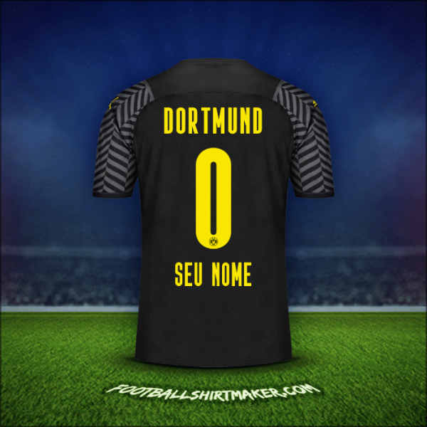 Camisa Borussia Dortmund 2021/2022 Alternativa -  seu nome - 0