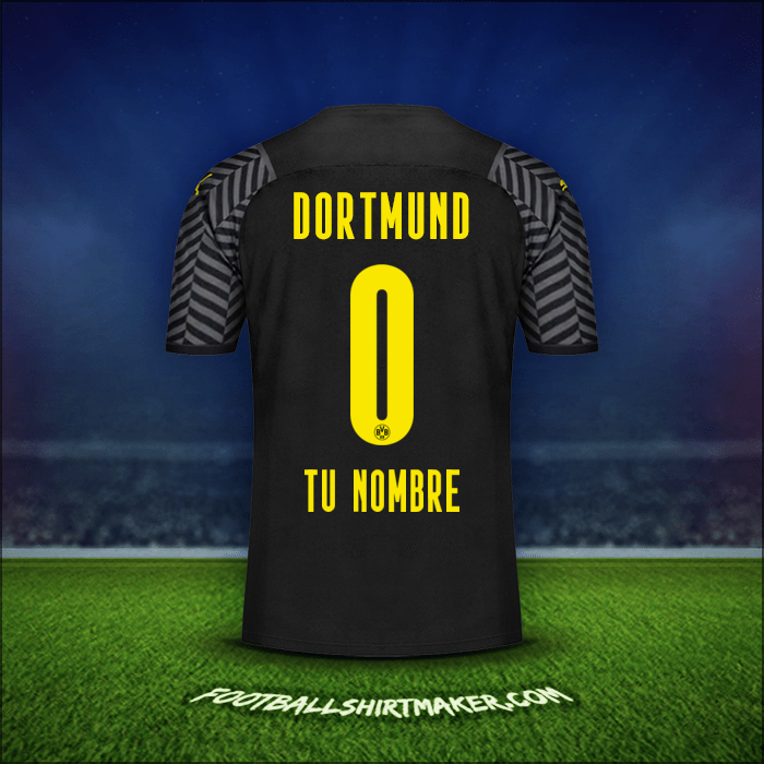 Jersey Borussia Dortmund 2021/2022 Visita -  tu nombre - 0