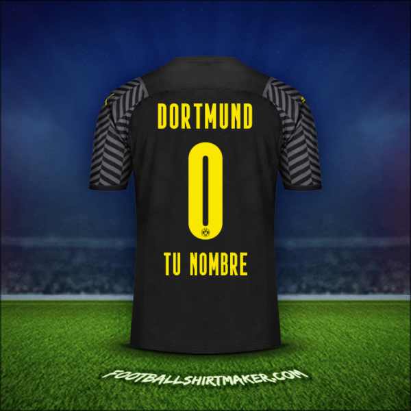 Jersey Borussia Dortmund 2021/2022 Visita -  tu nombre - 0