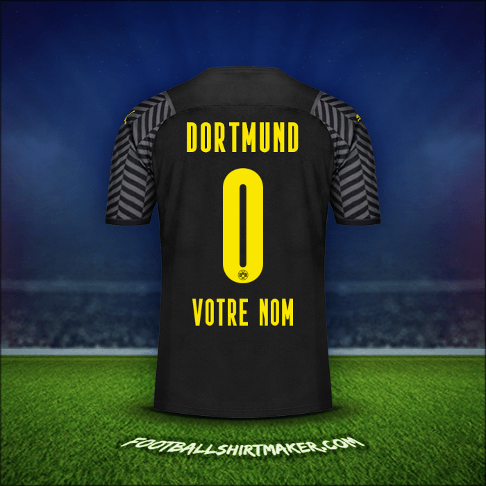 Maillot Borussia Dortmund 2021/2022 Extérieur -  votre nom - 0