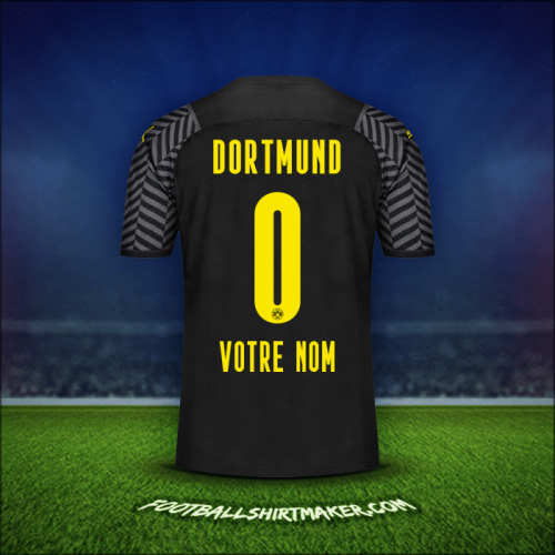 Maillot Borussia Dortmund 2021/2022 Extérieur -  votre nom - 0