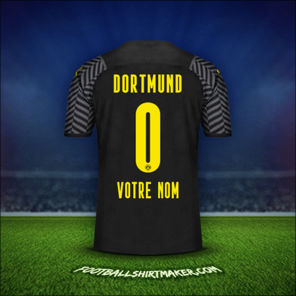 Maillot Borussia Dortmund 2021/2022 Extérieur -  votre nom - 0