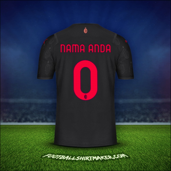 Jersey AC Milan 2021/2022 Ketiga -  nama anda - 0