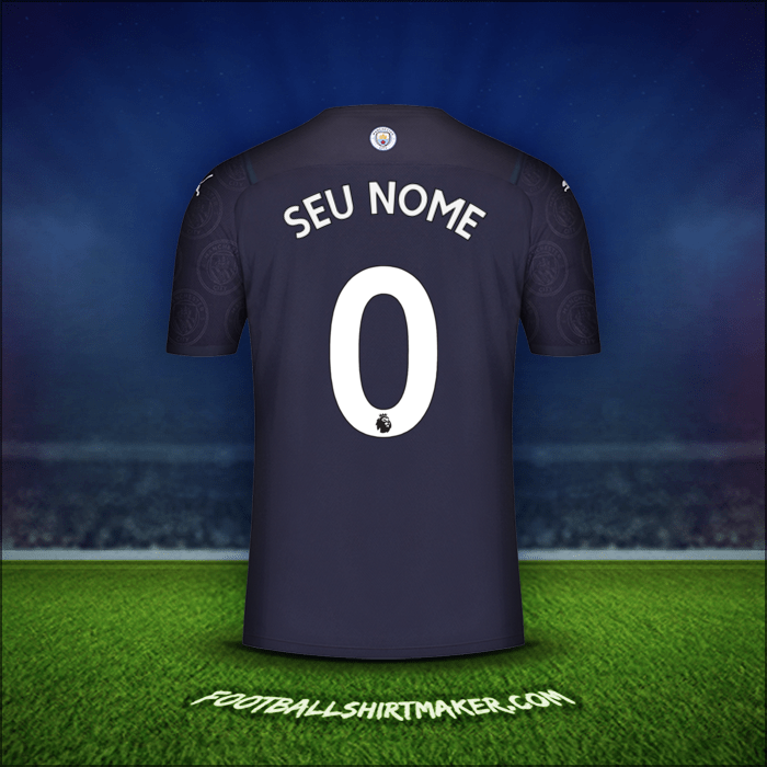 Camisa Manchester City 2021/2022 Terceira -  seu nome - 0