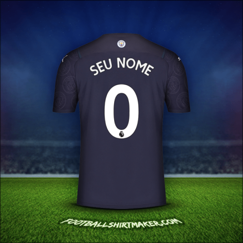 Camisa Manchester City 2021/2022 Terceira -  seu nome - 0