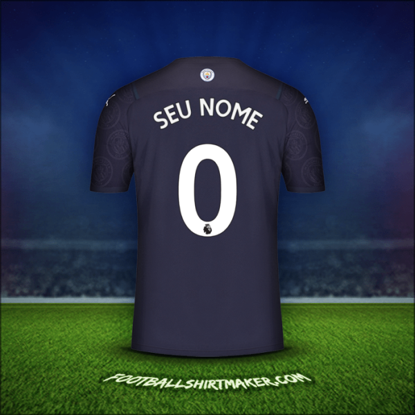 Camisa Manchester City 2021/2022 Terceira -  seu nome - 0