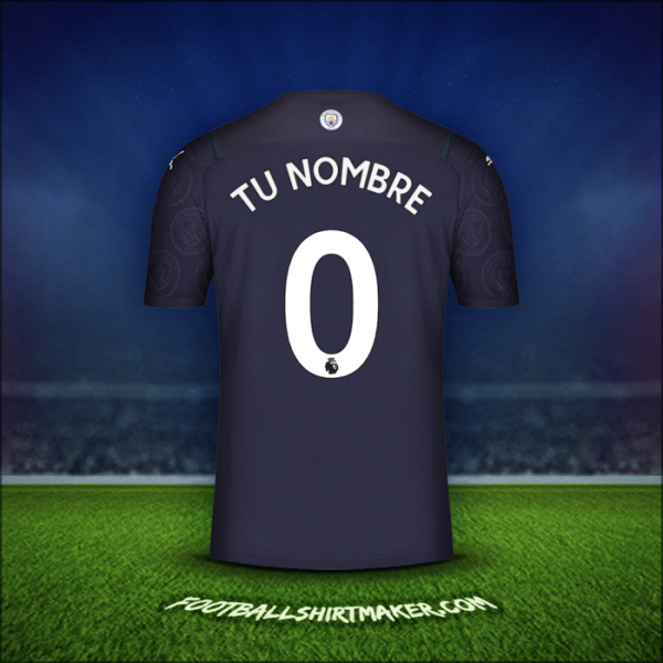 Jersey Manchester City 2021/2022 Tercera -  tu nombre - 0
