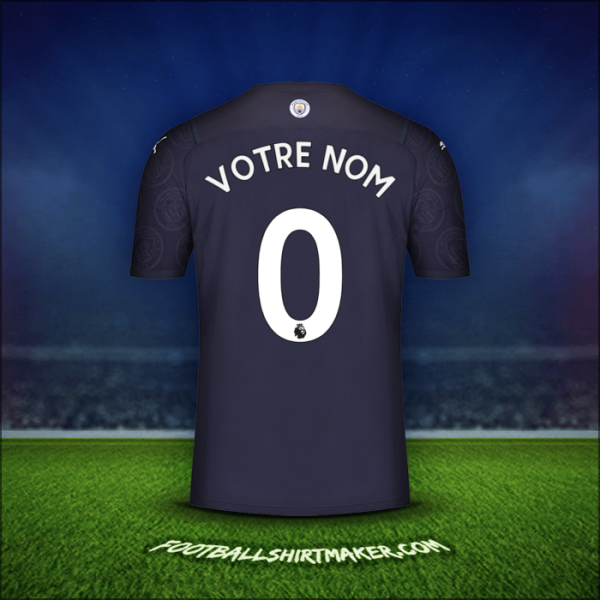 Maillot Manchester City 2021/2022 Troisième -  votre nom - 0