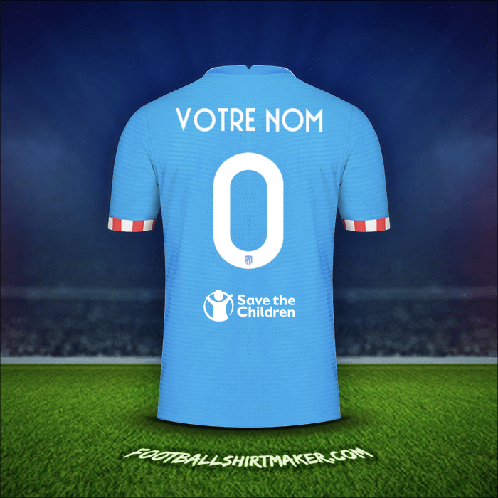 Maillot Atletico Madrid Cup 2021/2022 Troisième -  votre nom - 0