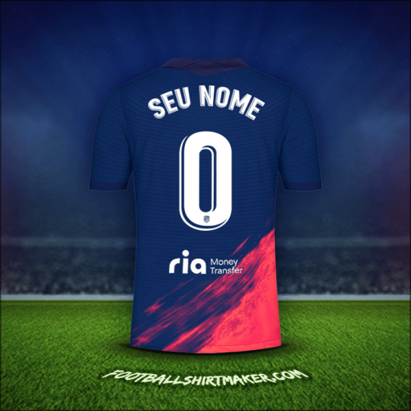 Camisa Atletico Madrid 2021/2022 Alternativa -  seu nome - 0