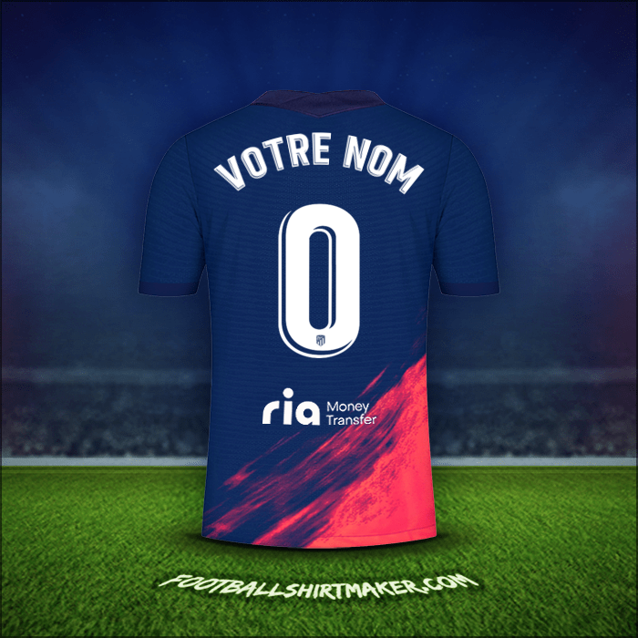 Maillot Atletico Madrid 2021/2022 Extérieur -  votre nom - 0