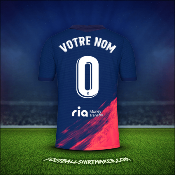 Maillot Atletico Madrid 2021/2022 Extérieur -  votre nom - 0