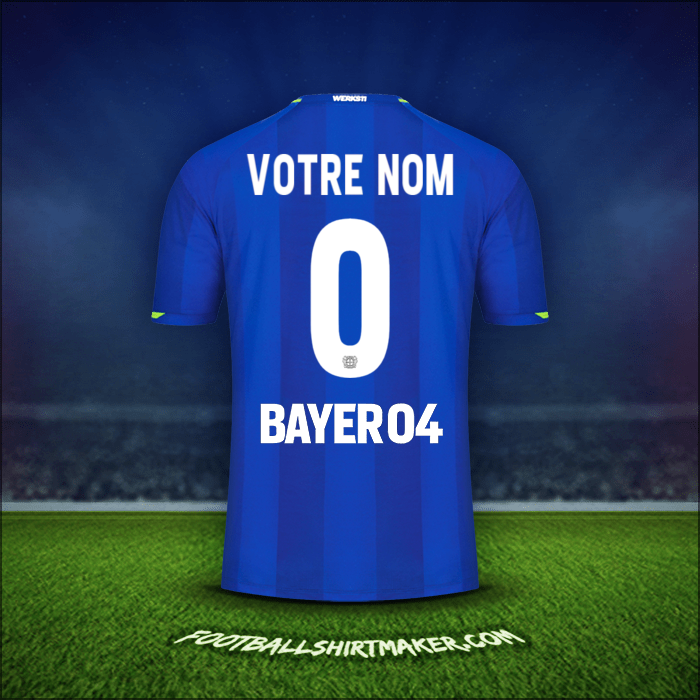 Maillot Bayer 04 Leverkusen 2021/2022 Extérieur -  votre nom - 0