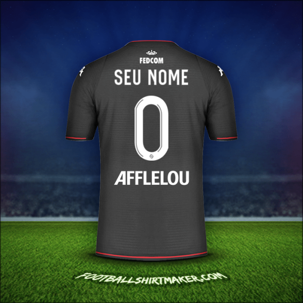 Camisa As Monaco 2021/2022 Alternativa -  seu nome - 0