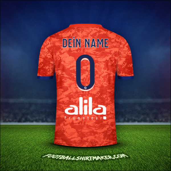 Trikot Olympique Lyon 2021/2022 Auswärts -  dein name - 0