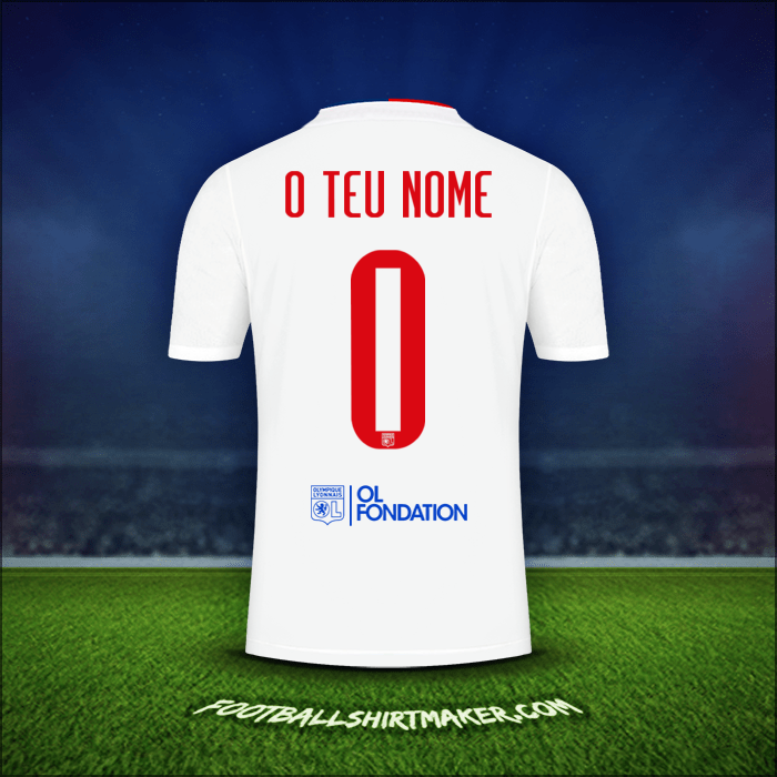 Camisola Olympique Lyon UEL 2021/2022 -  o teu nome - 0