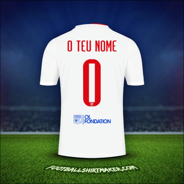 Camisola Olympique Lyon UEL 2021/2022 -  o teu nome - 0