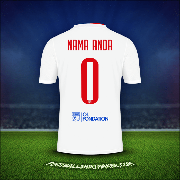 Jersey Olympique Lyon UEL 2021/2022 -  nama anda - 0
