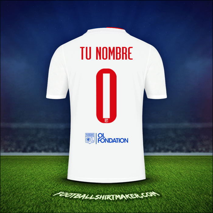 Camiseta Olympique Lyon UEL 2021/2022 -  tu nombre - 0