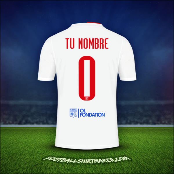 Camiseta Olympique Lyon UEL 2021/2022 -  tu nombre - 0