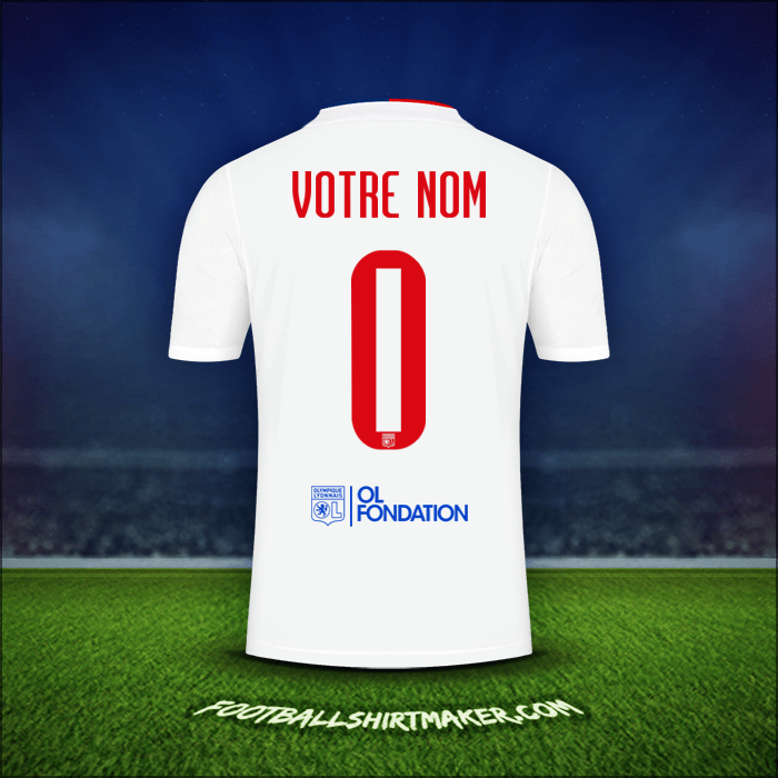 Maillot Olympique Lyon UEL 2021/2022 -  votre nom - 0