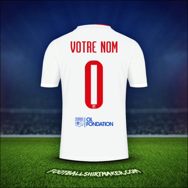 Maillot Olympique Lyon UEL 2021/2022 -  votre nom - 0