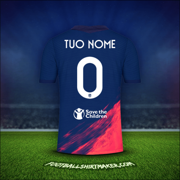 Maglia Atletico Madrid Cup 2021/2022 Seconda -  tuo nome - 0