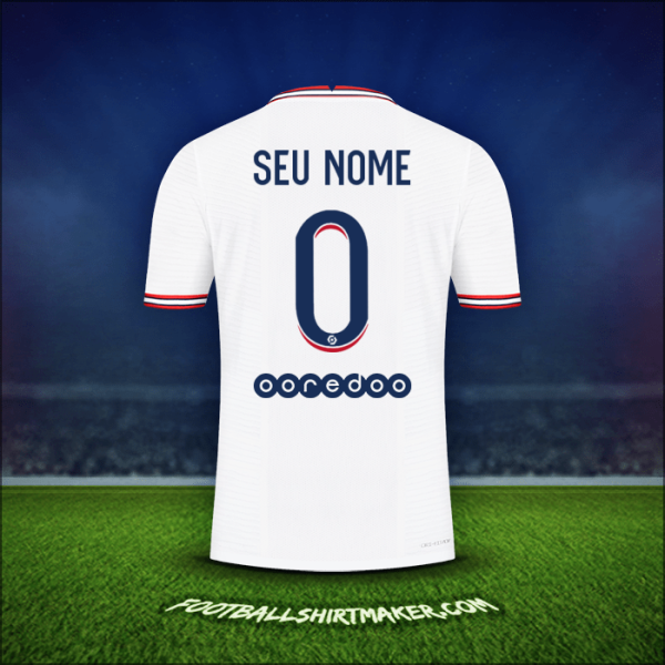 Camisa Paris Saint Germain IIII 2021/2022 -  seu nome - 0