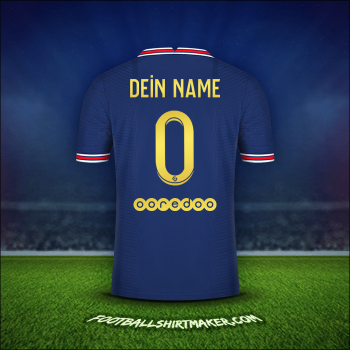 Trikot Paris Saint Germain Gold 2021/2022 -  dein name - 0