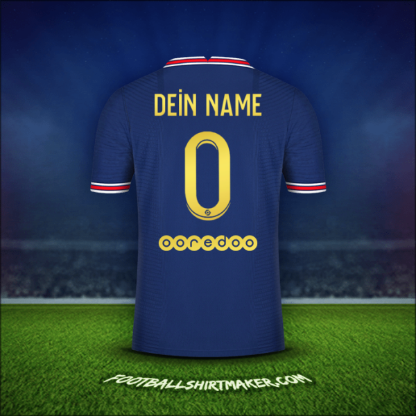 Trikot Paris Saint Germain Gold 2021/2022 -  dein name - 0