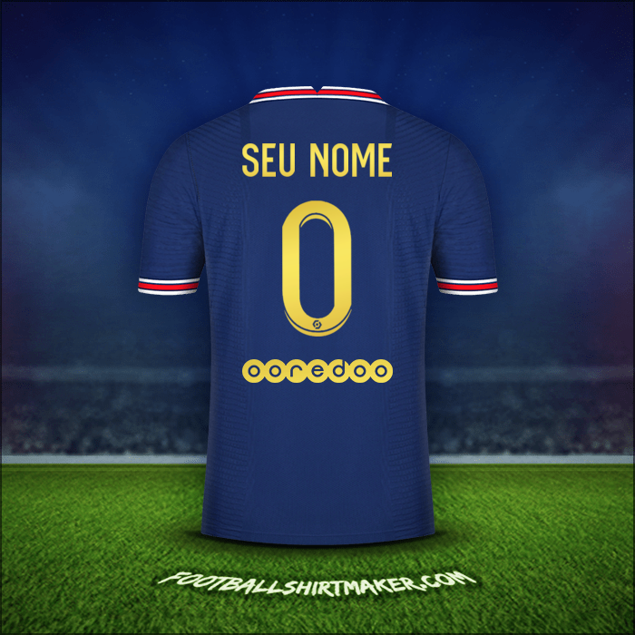 Camisa Paris Saint Germain Gold 2021/2022 -  seu nome - 0