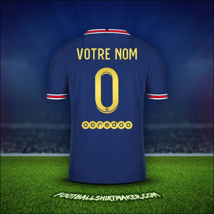 Maillot Paris Saint Germain Gold 2021/2022 -  votre nom - 0