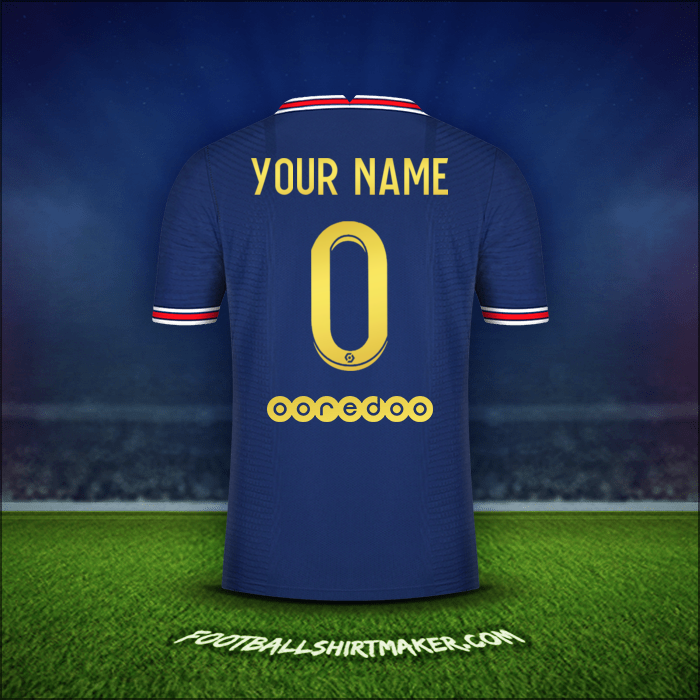 Jersey Paris Saint Germain Gold 2021/2022 -  your name - 0