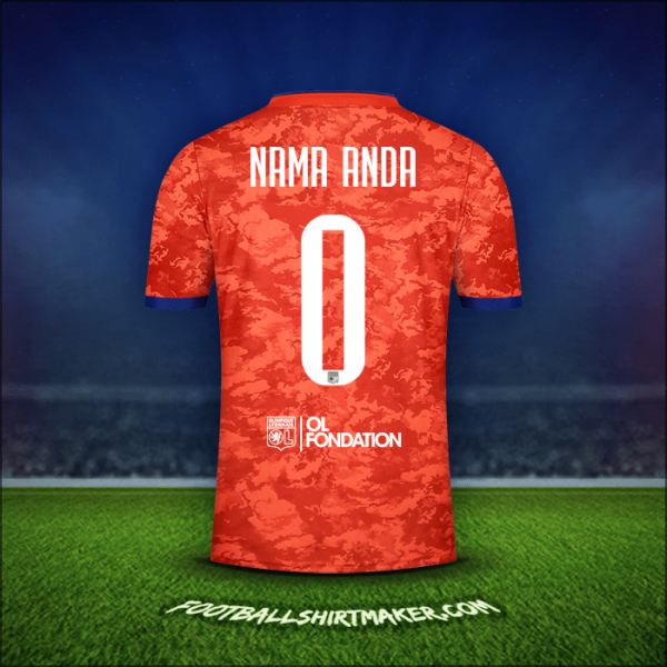 Jersey Olympique Lyon UEL 2021/2022 Alternatif -  nama anda - 0