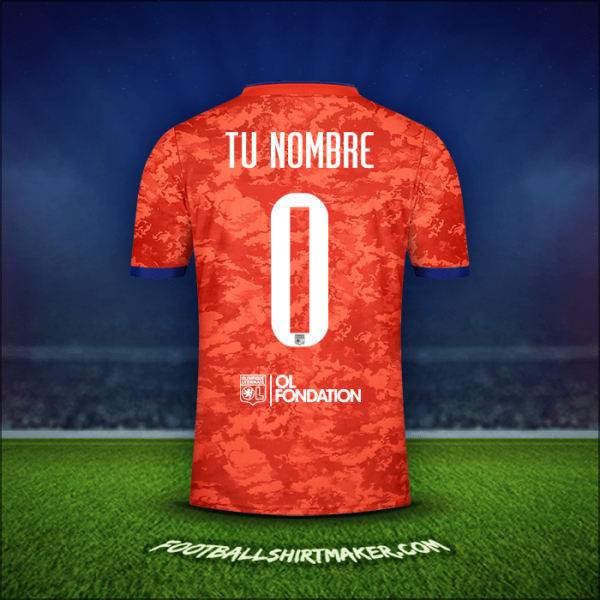 Camiseta Olympique Lyon UEL 2021/2022 Visita -  tu nombre - 0