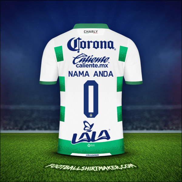 Jersey Santos Laguna 2021/22 -  nama anda - 0