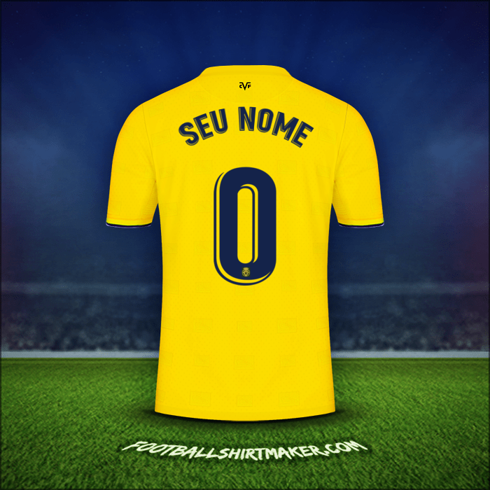 Camisa Villarreal CF 2021/2022 -  seu nome - 0