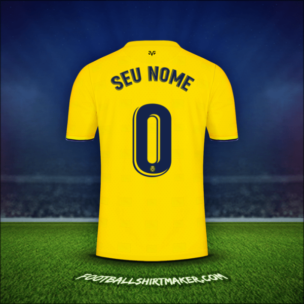 Camisa Villarreal CF 2021/2022 -  seu nome - 0