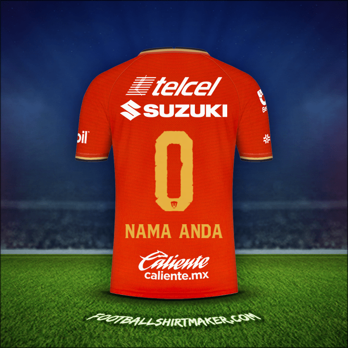 Jersey Pumas UNAM 2022 Ketiga -  nama anda - 0