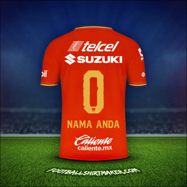 Jersey Pumas UNAM 2022 Ketiga -  nama anda - 0