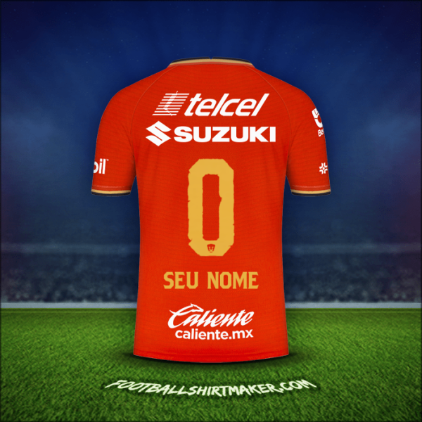 Camisa Pumas UNAM 2022 Terceira -  seu nome - 0