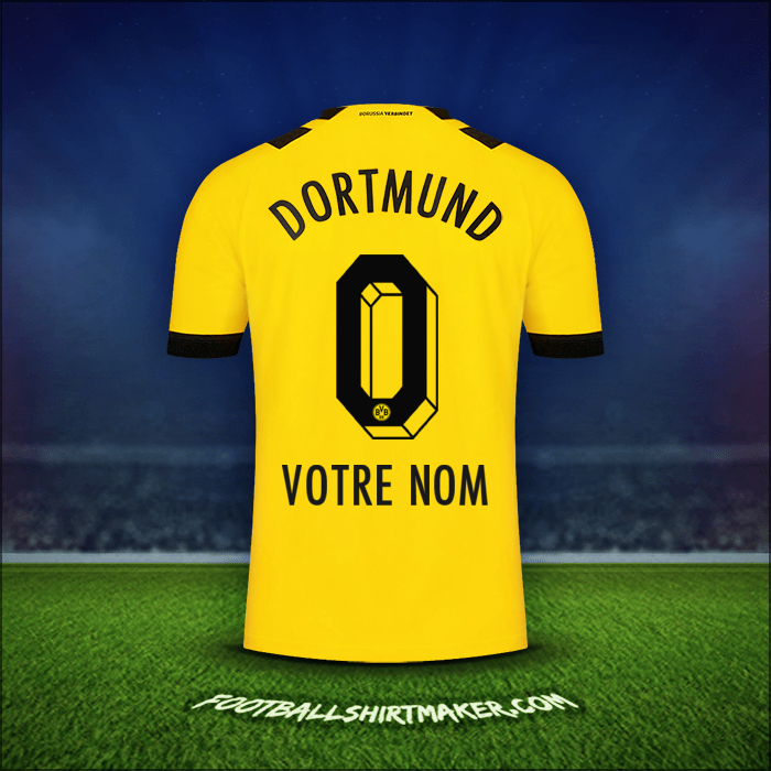 Maillot Borussia Dortmund 2022/2023 -  votre nom - 0