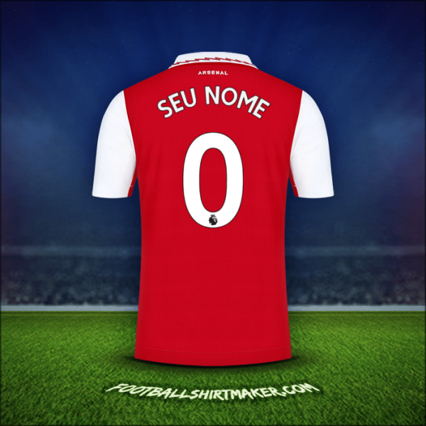 Camisa Arsenal 2022/2023 -  seu nome - 0
